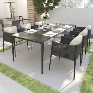 Weißer, gepolsterter Aluminium Metall simplistischer Patio Armlehnenstuhl für 1 Person, 22"L x 24"B x 31"H