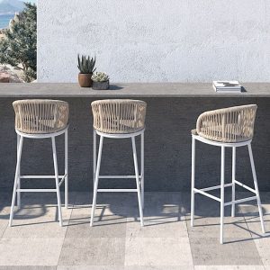 Patio Armlehnenstuhl mit Kissen, feuchtigkeitsbeständig, Espresso Rücken, Aluminium, Trendig, 1 Stuhl, 23"L x 24"B x 38"H