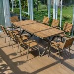 Outdoor-Esstisch aus Metall mit natürlicher Oberfläche, Casual-Stil, 31,5"L x 31,5"B x 29,1"H, nur Tisch