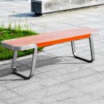 Picnic Bench Modish in Karamell mit dampfbeständigem Engineered Wood, 70,9"L x 18,1"B x 17,7"H
