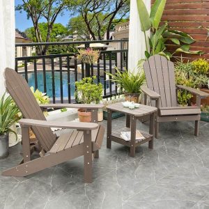 Taubengraues Engineered Wood Outdoor Bistro-Set, 2-teiliges Set, Grau, Tisch & Stuhl(e)