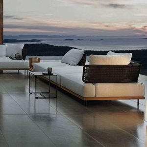 Einzelsitz-Sofa mit weißer Canvas-Bezug, Tintenlegierungsrahmen, UV-beständig, inklusive Stuhl, gepolsterte Rückenlehne, einzelnes Ecksofa
