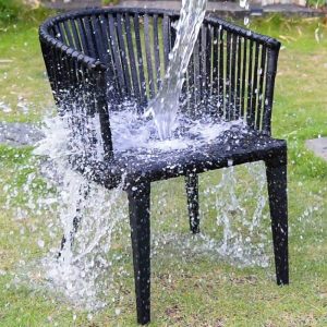 Einfacher, flammhemmender Midnight Black Alloy Outdoor-Esstisch mit Stühlen, 5-teilig, 35,4"L x 35,4"B x 29,5"H, Tisch & 4 Stühle