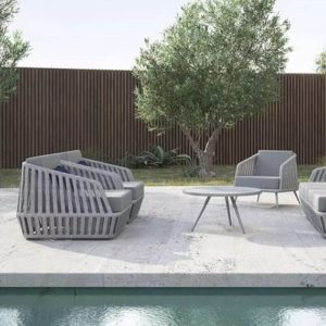 Zeitgenössisches Alloy Sofa, wasserdicht mit hellgrauem Rahmen für 1, Kissen, 1 Stück, Einzelner Akzentstuhl