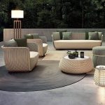 Sofa mit dunkelgrauem Rahmen, Schaumstoffpolsterung, Kissen, UV-beständig für 1, trendiger Stil, Sitzkissen, 1-Sitzer Sofa