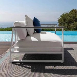 Weiße Couch, wasserdicht, für 3 Personen, Kissen inklusive, trendige Legierungspolster, 3-Sitzer Couch