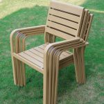 Natürliche Farbe Outdoor-Essgruppe mit Legierungssitz, flammhemmend 7-teiliges Set Stuhl, einfacher Tisch, 51,2"L x 31,5"B x 29,1"H, Tisch & 6 Stühle