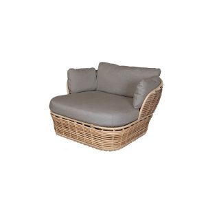 Hellgraues Sofa mit Schaumstofffüllung und Kissen, UV-beständig für 1 Person, trendiger Stil mit Kissen, 1-Sitzer Sofa