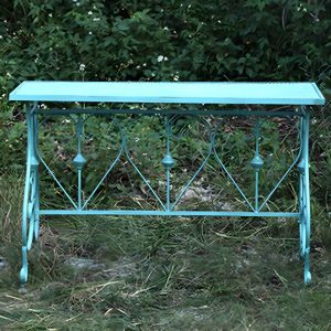 Moderner grüner wasserdichter WeCourtyard Tisch Eisen Rechteck Outdoor Tisch - Nur Tisch