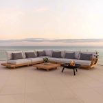 Teak Einzelsitz-Sofa für 1, Liegekomponente inbegriffen, Daybed