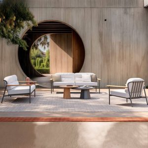 Loveseat, wasserdichter Zinnrahmen, Kissen inklusive, für 2 Personen, trendige Legierungspolster, 2-Sitzer Sofa