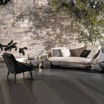 Sofa, wasserdichter schwarzer Rahmen, Kissen inklusive, Legierung für 1 Person trendiges Polster, 1-Sitzer Sofa