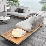 Sofa mit abnehmbarem Kissen, Schaumstofffüllung, schwarzer Rahmen, Kissen, UV-beständig für 1, Trendy-Stil, 1-Sitzer Sofa