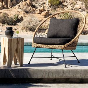 Trendy Black Sofa, wasserdicht für 1 Person, 1 Stück mit Kissen und Polster, Stahl