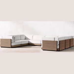 Zeitgenössisches modulares wasserbeständiges Metallsofa für 1 Person mit schwarzem Rahmen und Kissen, Einzelecksofa