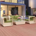 Sage Plastic Sofa mit abnehmbarem Kissen für 1 Person, UV-beständiges trendiges Design, 1 Stück, 37"L x 32"B x 26"H