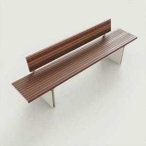 Sepia Picknickbank mit feuchtigkeitsbeständigem Holz, 118"L x 16"B x 31"H