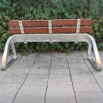 Casual Parkbank mit Rückenlehne, Sepia Sitzfläche, feuchtigkeitsbeständiges Verbundholz, 59"L x 16"B x 31"H