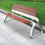 Art Deco Patio Bank mit Rücken, Sepia Farbe, feuchtigkeitsbeständiges Verbundholz, Gelb-Braun, 71"L x 23"B x 30"H
