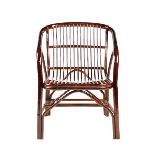 Victorian Copper Rattan Outdoor Armlehnstuhl mit 1 Stuhl, Rot