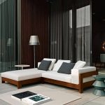 Trendiges Teak-Sofa für 3 Personen - Wasserdicht mit braunem Rahmen, Kissen und Polster, Ecksofa