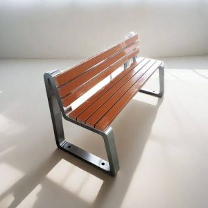 Art Deco Patio Bank mit Metallrahmen, Rücken, Sepiafarbe und feuchtigkeitsbeständig, 79"L x 23"B x 30"H