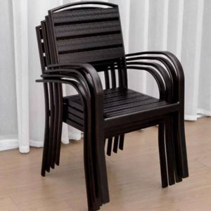 Outdoor-Esstischset mit Sitzmöbeln aus Legierung, flammhemmend, 7-teiliges Set in Mitternachtsschwarz mit Stuhl, einfachem Stil und Tisch, 51,2"L x 31,5"B x 29,5"H, Tisch & 6 Stühle