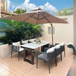 Trendiger Aluminium Metall Outdoor Armlehnenstuhl, grauer Rahmen, 1 Stuhl, 20"L x 22"B x 31,5"H