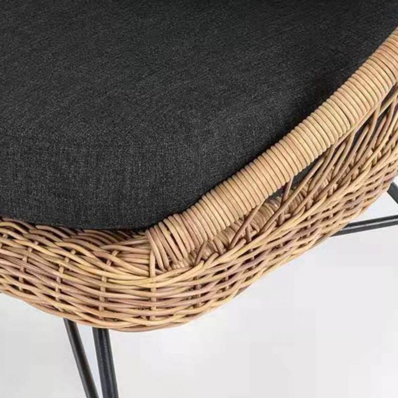 Trendy Black Sofa, wasserdicht für 1 Person, 1 Stück mit Kissen und Polster, Aluminium