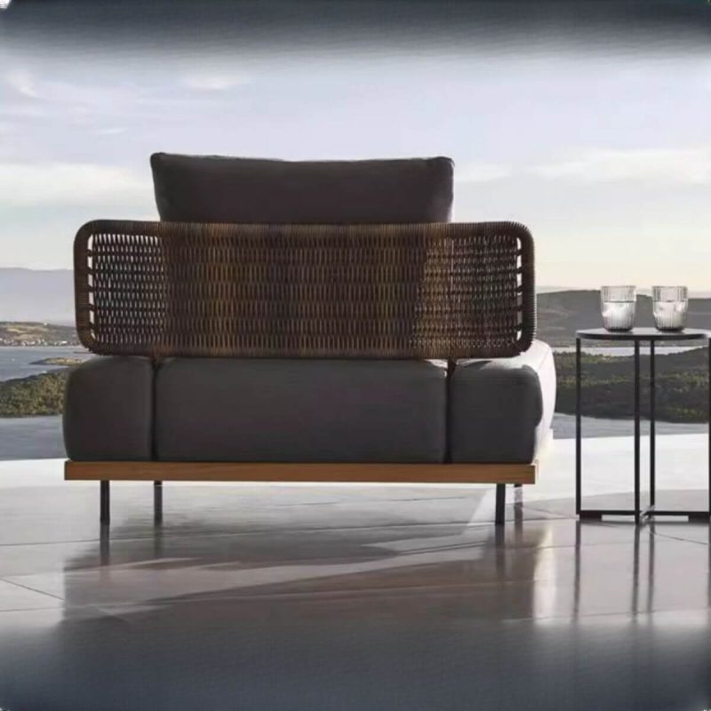 3-teiliges Midnight Black Alloy Outdoor-Sofa-Garnitur mit grauer Polyester-Bezug, UV-beständig, 3-teiliges Set (2 Einzel-Midposition-Stühle & 1 runder Couchtisch)