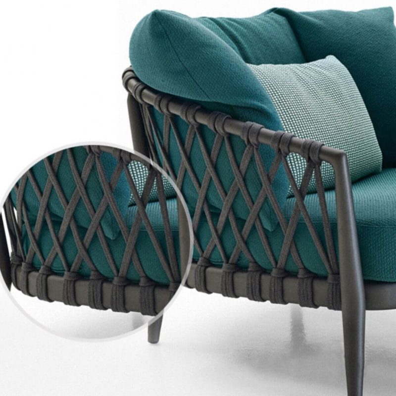 Aqua Legierungssofa für 1 mit UV-beständiger trendiger Polsterung, 1 Stück, 29,5"L x 29,5"B x 27,5"H
