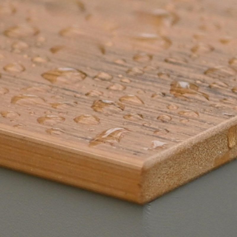 Patio-Essset, Tisch aus Holzwerkstoff, beige, rechteckig, Stuhl, UV-beständig, 5-teilig, mit Tisch, Tisch & 4 Stühle, 56"L x 31"B x 30"H