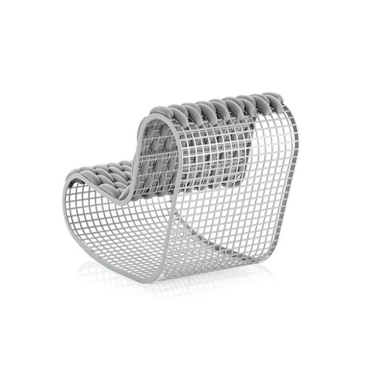 Rustikales 2-teiliges Set Mitternachtsschwarz Legierung symmetrisches Outdoor-Sofa-Sitzgruppe wasserbeständig mit Stuhl, 2-teiliges Set (Stuhl & Ottoman)
