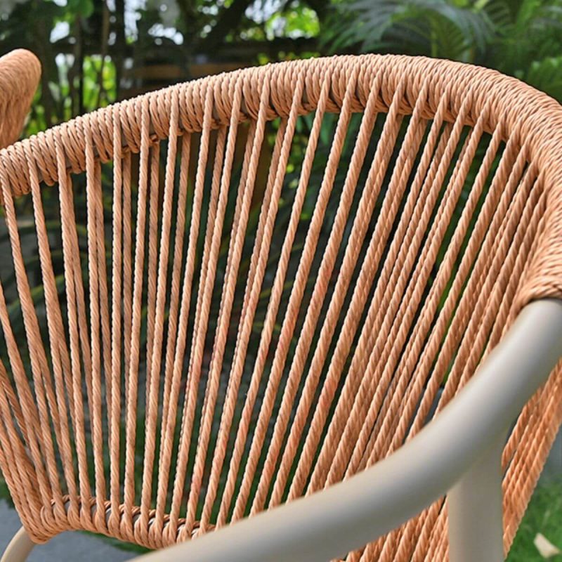 Patio-Essset, Tisch aus Holzwerkstoff, 7-teiliges Set, beige, rechteckig, Stuhl, UV-beständig, mit Tisch, Tisch & 6 Stühle, 91"L x 35"B x 30"H