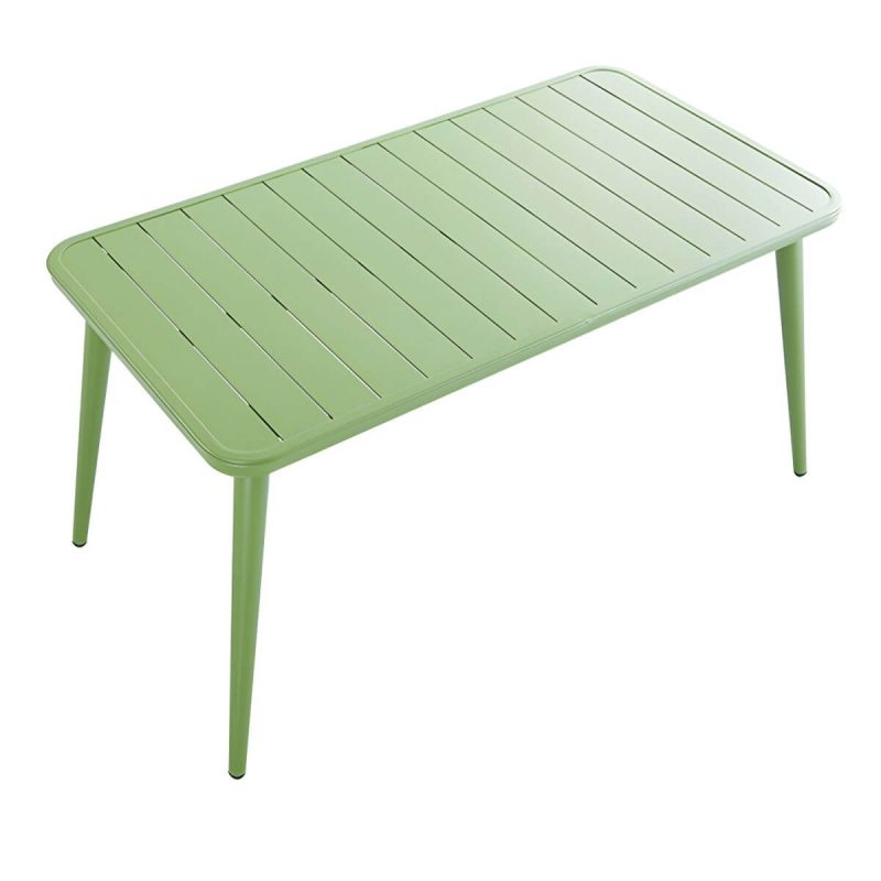 Moderner Stil Patio Tisch Outdoor Wasserbeständiger Patio Tisch - Nur Tisch 59"L x 35"B x 29"H