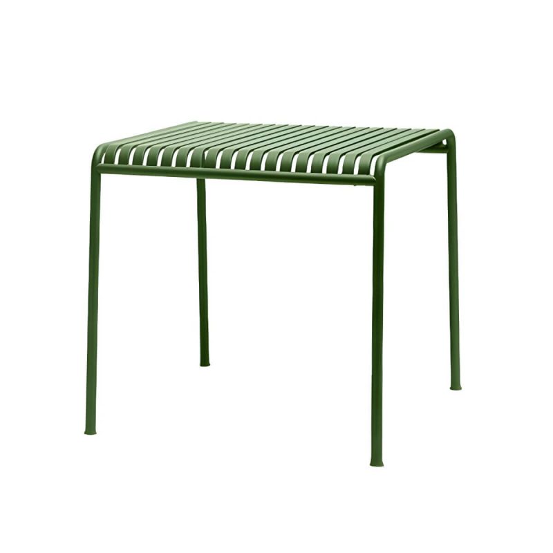 Metall Grün Zeitgenössischer Kaffeetisch Wasserdichter Terrassentisch - 27,6"L x 27,6"B x 29,5"H Nur Tisch