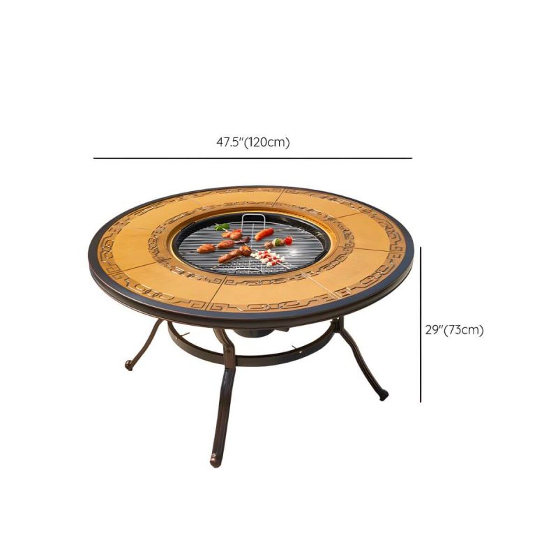 Dimension of Industrial Outdoor Dining Table Aluminum Fire Resistant Patio Table - Table Only 47.2"L x 47.2"W x 28.9"H