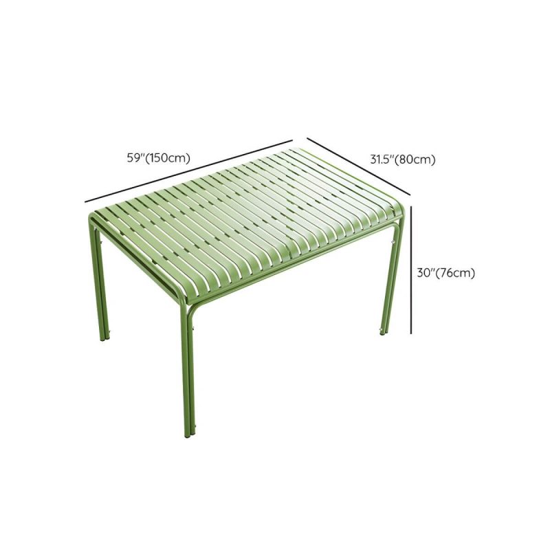 Dimension of Modern Style Patio Table Outdoor Water Resistant Patio Table - Table Only 59.1"L x 31.5"W x 29.9"H