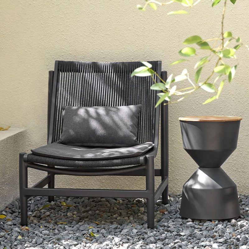 Lumber Outdoor Sofa Sitzgruppe mit Sepia 2 Tischen und Braunem 100% Baumwolle Loveseat, 4-teiliges Set, 4-teiliges Set (Loveseat & 3-Sitzer Sofa & 2 Couchtische)