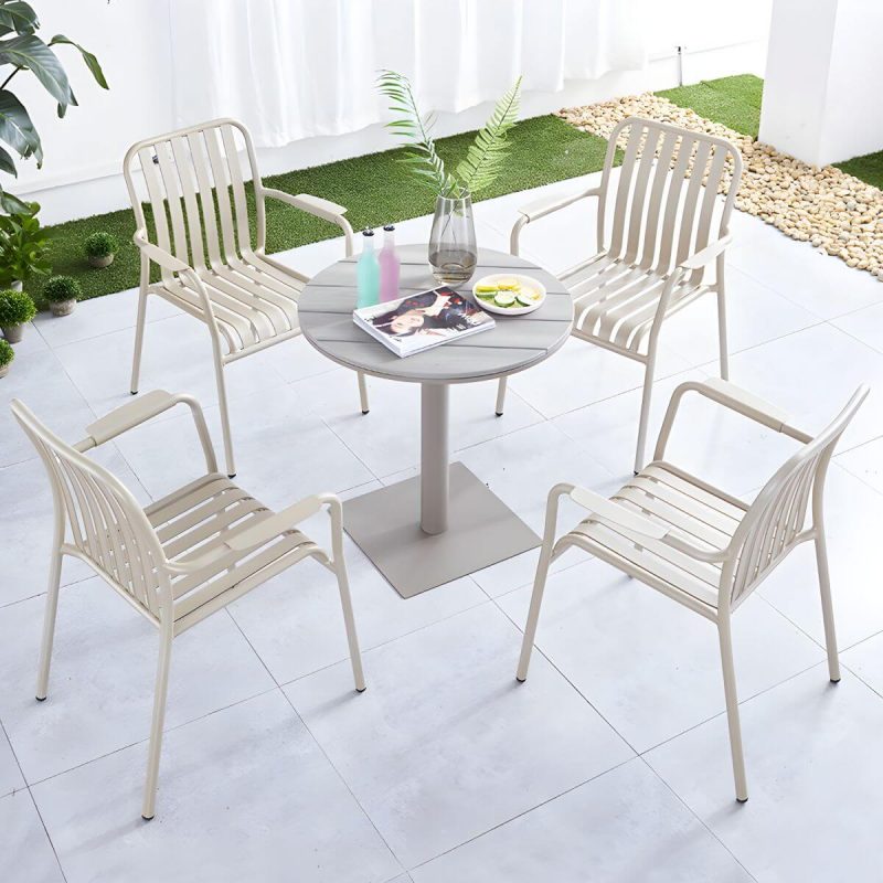 Moderner Stil Patio Tisch Outdoor Wasserbeständiger Patio Tisch - Nur Tisch 27.6"L x 27.6"B x 28.3"H