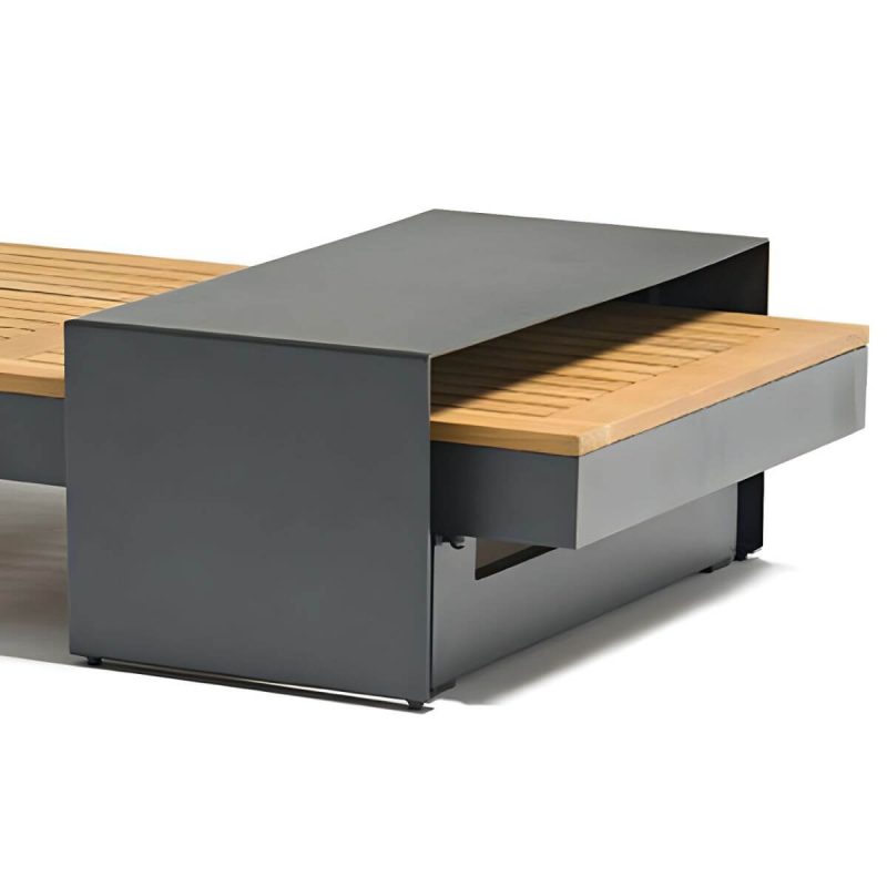 Graues Metall-Patio-Set, gepolstert mit abnehmbaren weißen Baumwollkissen - 3-Sitzer Sofa