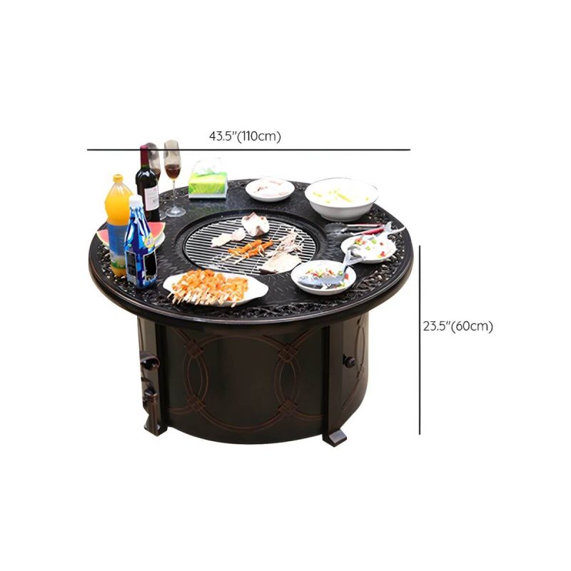 Dimension of Industrial Outdoor Dining Table Aluminum Fire Resistant Patio Table - Table Only 43.3"L x 43.3"W x 23.6"H
