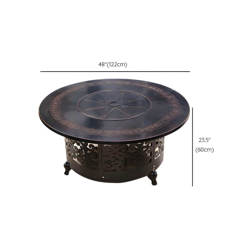 Dimension of Industrial Outdoor Dining Table Aluminum Fire Resistant Patio Table - Table Only 48"L x 48"W x 24"H