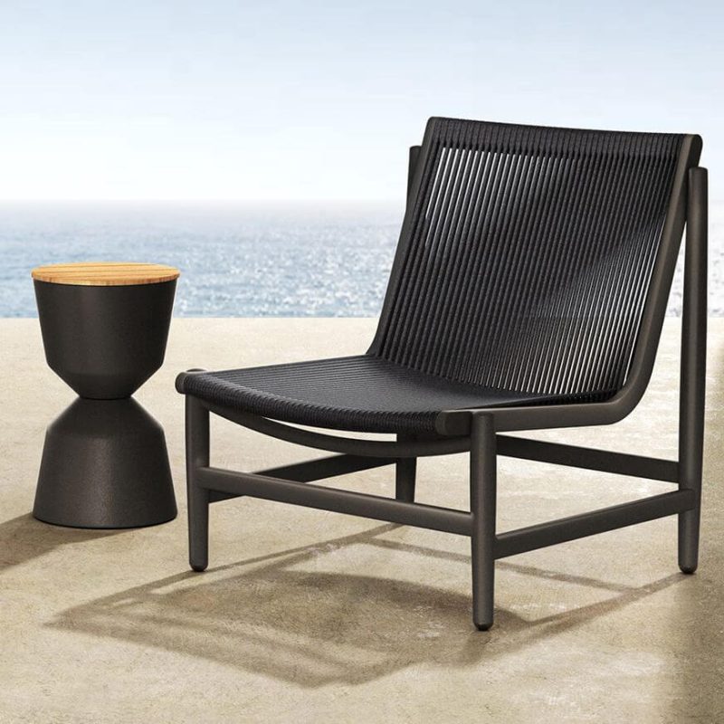 UV-beständige Patio Sofa Sitzgruppe mit Tauben Grau 100% Baumwolle Stuhl und Holz Braunem Tisch, 3-teiliges Set, 3-teiliges Set (2 Stühle & Beistelltisch)
