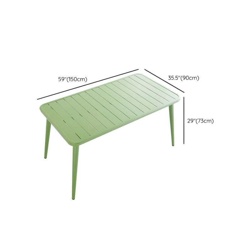 Dimension of Modern Style Patio Table Outdoor Water Resistant Patio Table - Table Only 59"L x 35"W x 29"H