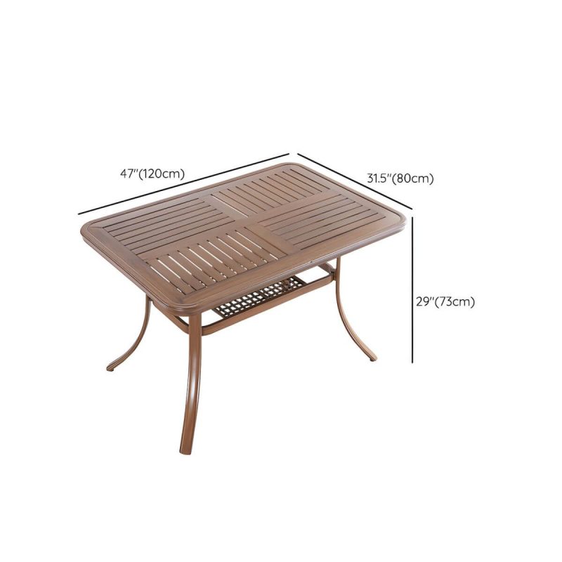Dimension of Modern Style Patio Table Outdoor Water Resistant Patio Table - Table Only 47"L x 31"W x 29"H