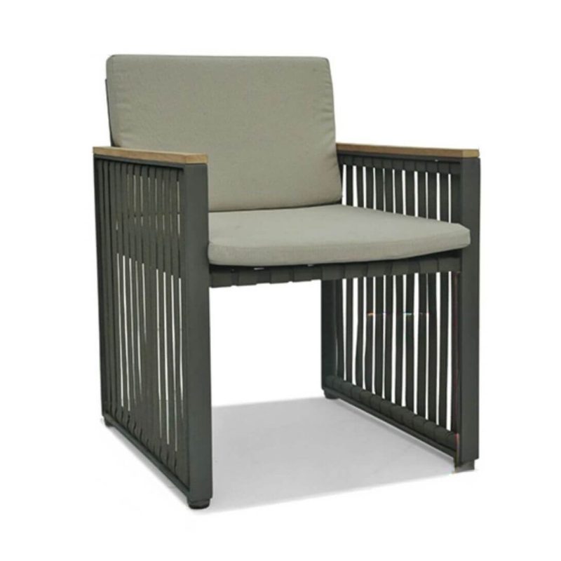 Minimalistisches wasserfestes grünes Canvas Doppelsitz-Sofa mit schwarzer Legierung Loveseat, Loveseat