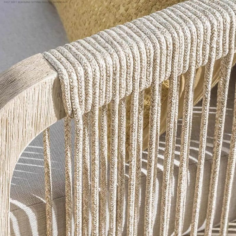 Trendiges holzfarbenes Sofa/Loveseat für 3 Personen/für 2/für 1, 1 Stück, wasserdicht mit Kissen und Polster - Holz 3-Sitzer Sofa
