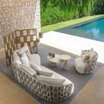 Weißes Legierungssofa, wasserdicht für 3 Personen mit Kissen, trendiger Stil, Sitzkissen, 3-Sitzer Ecksofa