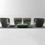 Trendy Schwarzes Metall Sofa für 1 Person - Wasserdicht mit Kissen und Polster, 1-Sitzer Sofa